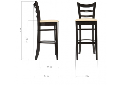 Барный стул Mirakl cappuccino / cream. Фото №2