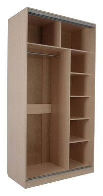 Шкаф-купе Рио 4-600* (полкиСправа) дуб млечный. Фото №2