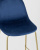 Стул полубарный Валенсия велюр синий золотые ножки. Фото №9