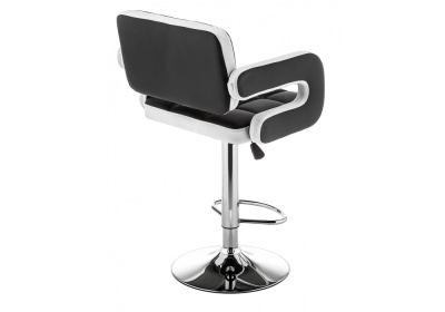 Барный стул Bent черный / белый. Фото