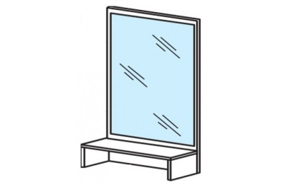 Полка настольная с зеркалом Силуэт фото Полка настольная с зеркалом Силуэт. Фото №2