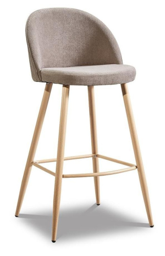 Барный стул 373B бежевый/дерево. Фото №1