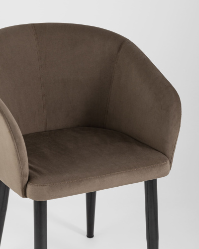 Кресло Ральф велюр коричневый. Фото №8