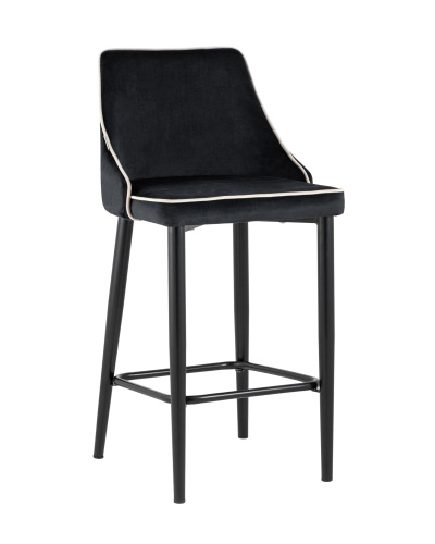 Стул полубарный Коби велюр черный. Фото №2