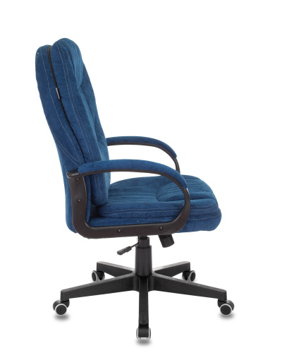 Кресло руководителя Бюрократ CH-868N Fabric темно-синий Velvet 29 крестовина пластик. Фото №5