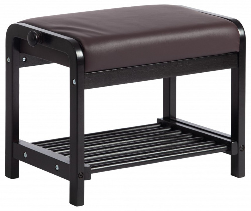 Обувница AX-1021 дерево береза/экокожа, 35х53х45 см, дерево: венге #9, экокожа темно-коричневая фото Обувница AX-1021 дерево береза/экокожа, 35х53х45 см, дерево: венге #9, экокожа темно-коричневая. Фото №1