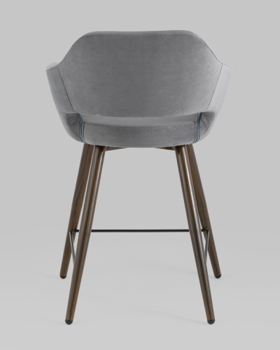 Стул полубарный Саймон велюр тёмно-серый. Фото №6