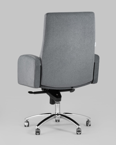 Кресло руководителя Лансет микровелюр темно-серый. Фото №7