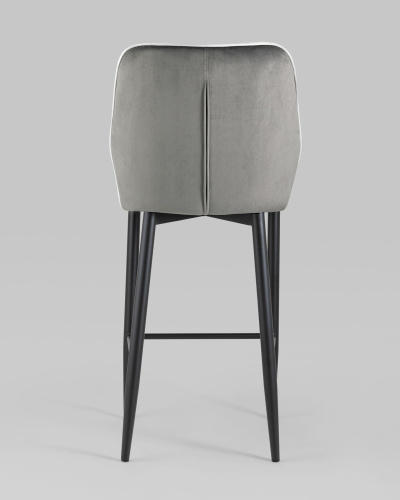 Стул полубарный Лоренс велюр антрацитовый. Фото №6