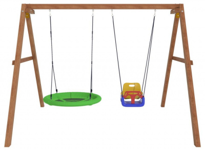 Качели детские Р911-16, коричневый фото Качели детские Р911-16, коричневый. Фото №4