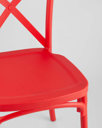 Стул Кроссбэк пластиковый красный. Фото №10