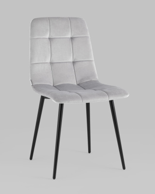 Стул Одди велюр светло-серый фото Стул Одди велюр светло-серый. Фото №3