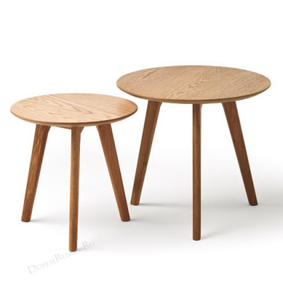 Комплект из двух круглых столиков CT-911 Дуб фото Комплект из двух круглых столиков CT-911 Дуб. Фото №3