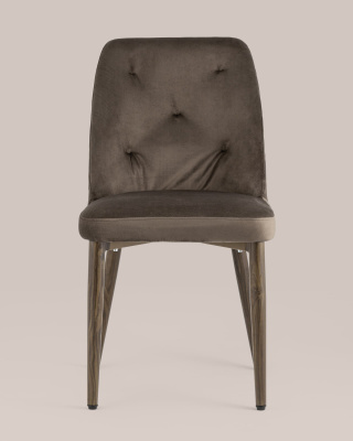 Стул Эмма велюр коричневый ножки дерево. Фото №5