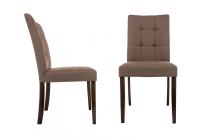 Стул деревянный Madina dark walnut / fabric brown. Фото