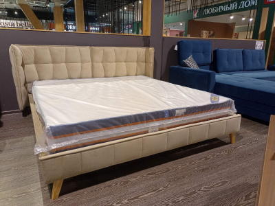 Кровать HUSK 8705 бежевая. Фото