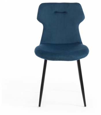Стул Secret De Maison ROBOCOP (mod. DC0128) вельвет/металл, 57 х 46 х 85 см , синий (HLR 63)/черный   (поставляется по 4 шт). Фото №2