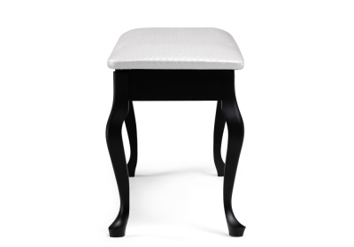 Банкетка Хиль черная / кожзам белый пунто. Фото №3