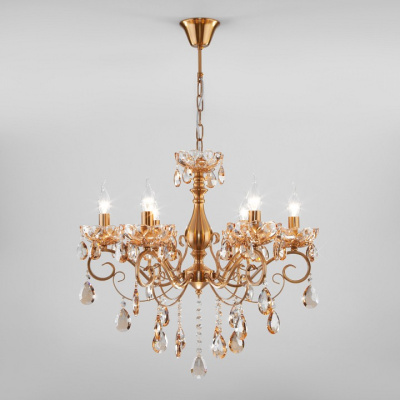 Подвесная люстра Eurosvet Escada 10109/6 бронза/тонированный хрусталь Strotskis фото Подвесная люстра Eurosvet Escada 10109/6 бронза/тонированный хрусталь Strotskis. Фото №2