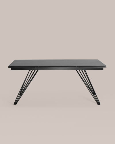 Стол обеденный Пандора раскладной 180-280*90 керамика темная. Фото №4