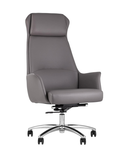 Кресло руководителя TopChairs Viking серое. Фото №1