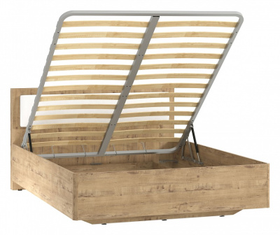 Кровать Virginia НМ 011.54, к/з Бум айс, Дуб Бунратти. Фото