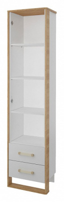 Сити СТЛ.336.02 Шкаф 1 дв. с 2-мя ящ. Бело-серый/Дуб небраска. Фото