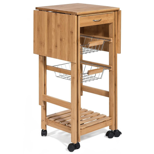 Столик передвижной кухонный разделочный (mod. 12JW3-2135) (Натуральный). Фото №1