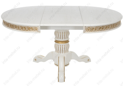 Стол Лорд молочный с золотой патиной. Фото №4