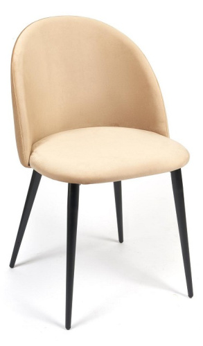 Стул MONRO (mod. 710) ткань/металл, 56х51х80 см, высота до сиденья 47 см, бежевый barkhat 5/черный (поставляется по 4 шт). Фото №1